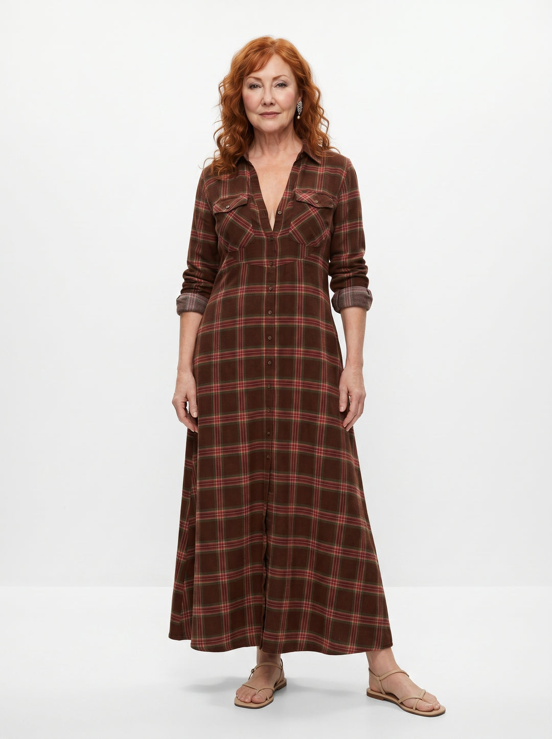SADHBH | HERITAGE PLAID MAXI DRESS