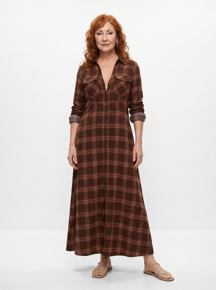 SADHBH | HERITAGE PLAID MAXI DRESS