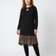 BLÁTHNAID | LEOPARD LACE HEM MIDI DRESS