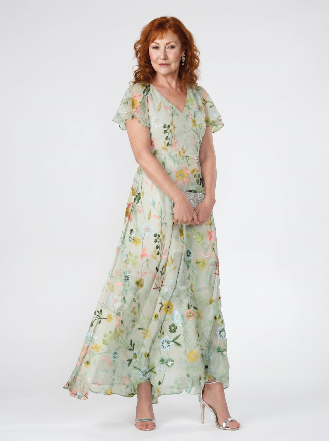 SIOBHÁNNA | LUXE FLORAL TUMMY-CONCEALING MAXI DRESS