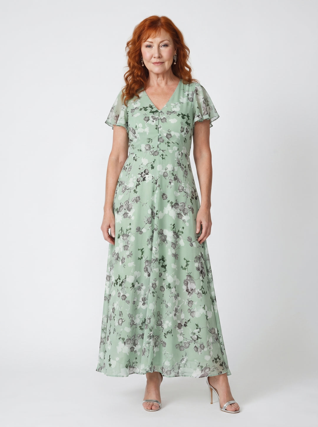 SIOBHÁNNA | LUXE FLORAL TUMMY-CONCEALING MAXI DRESS