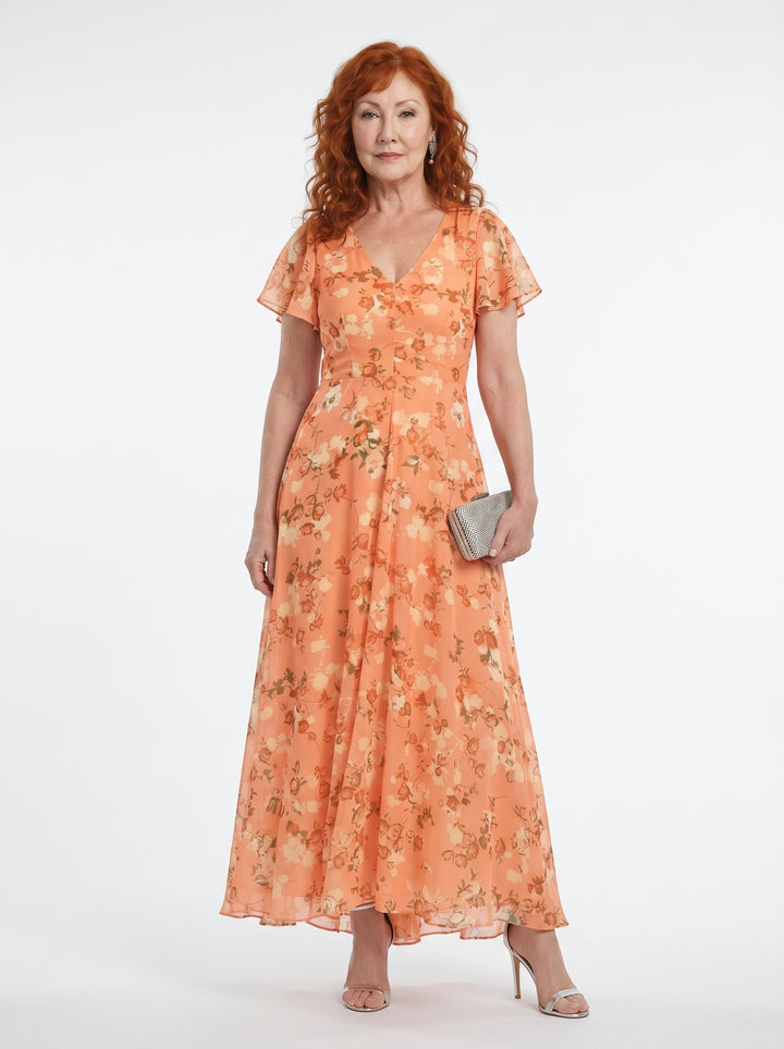 SIOBHÁNNA | LUXE FLORAL TUMMY-CONCEALING MAXI DRESS