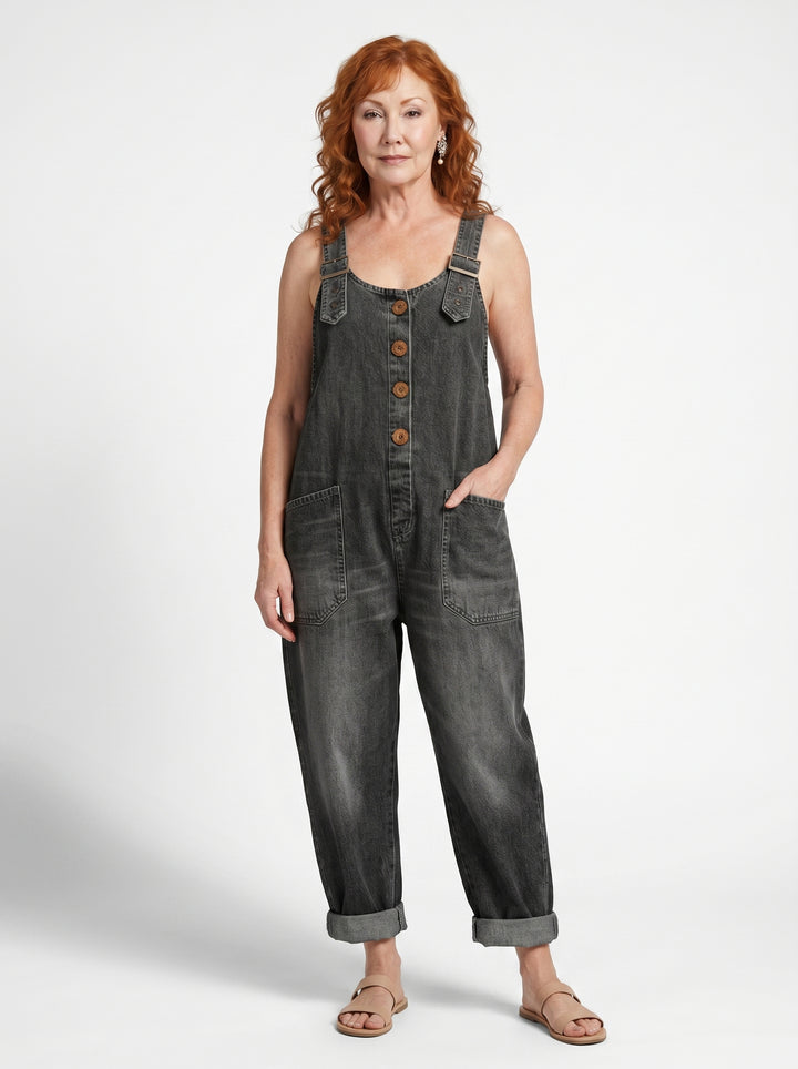 EITHRÍN | RELAXED DENIM POCKET JUMPSUIT