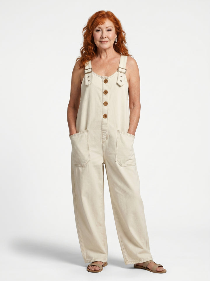 EITHRÍN | RELAXED DENIM POCKET JUMPSUIT