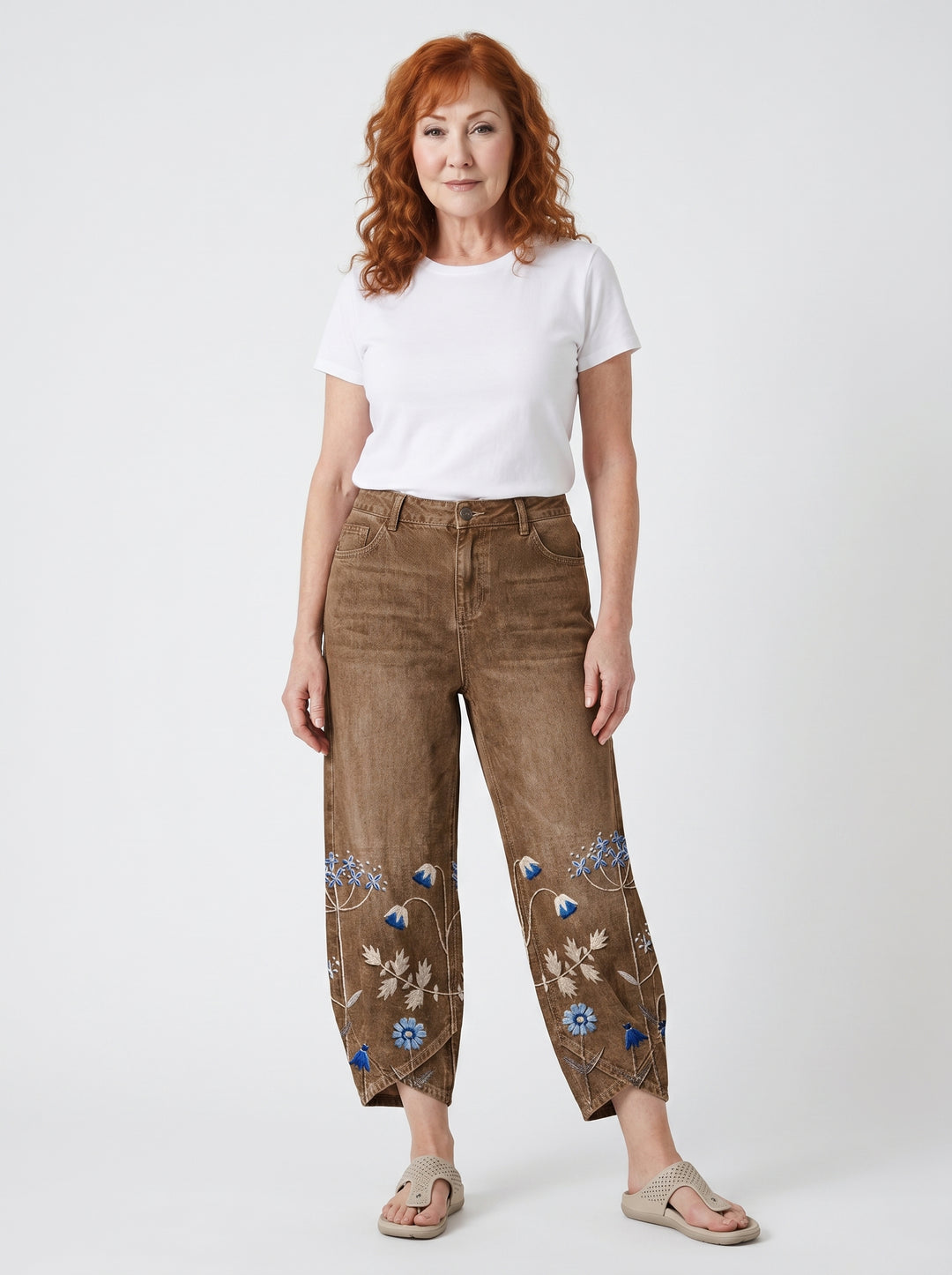 FÍODHNA | EMBROIDERED RELAXED ARTISAN TROUSERS