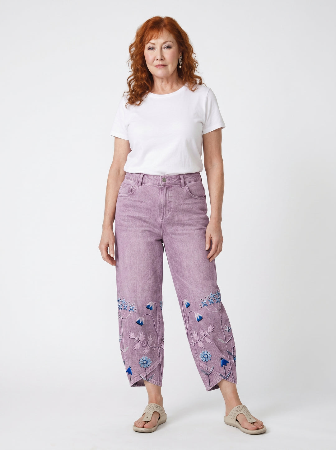FÍODHNA | EMBROIDERED RELAXED ARTISAN TROUSERS