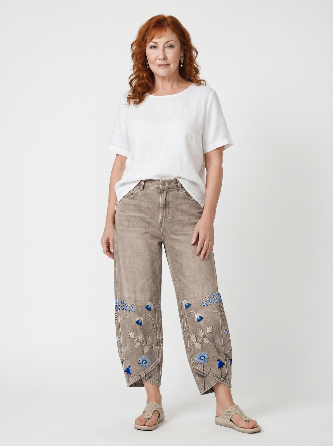 FÍODHNA | EMBROIDERED RELAXED ARTISAN TROUSERS