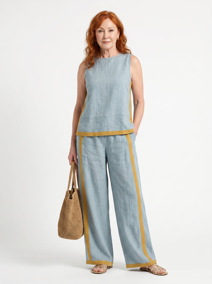 CIARA | ELEGANT FLUID TWO-PIECE PALAZZO SET