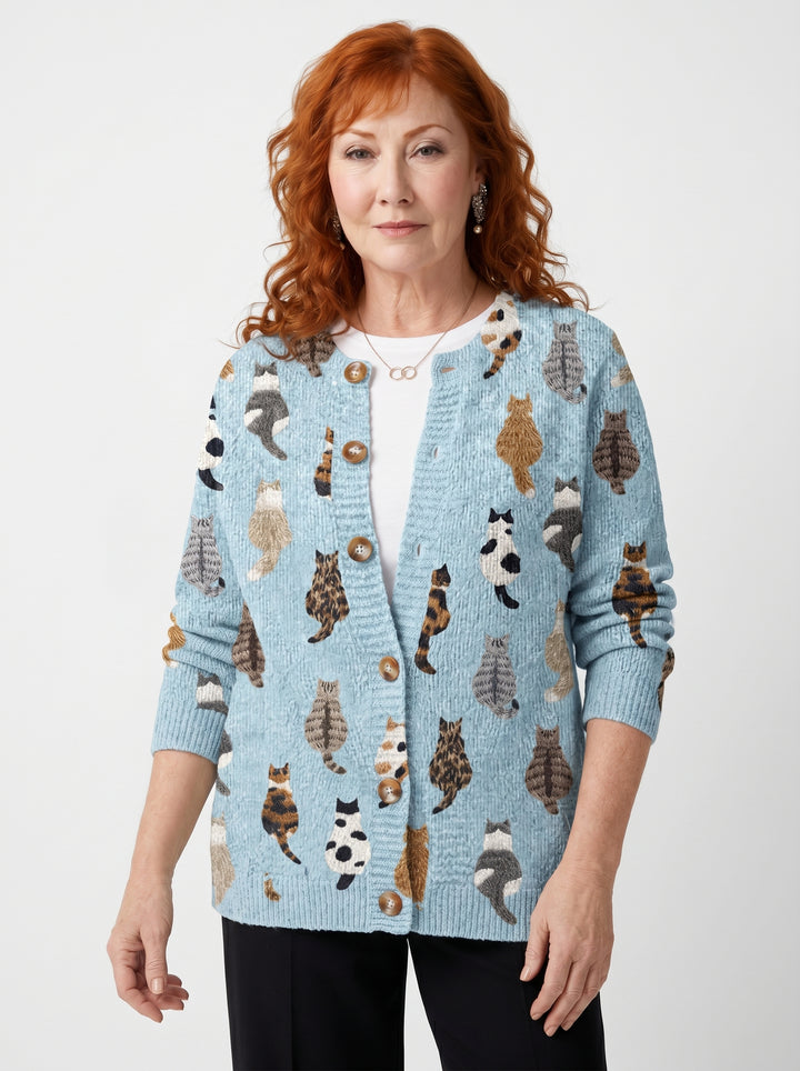 RÍONA | THE CAT PRINT CARDIGAN