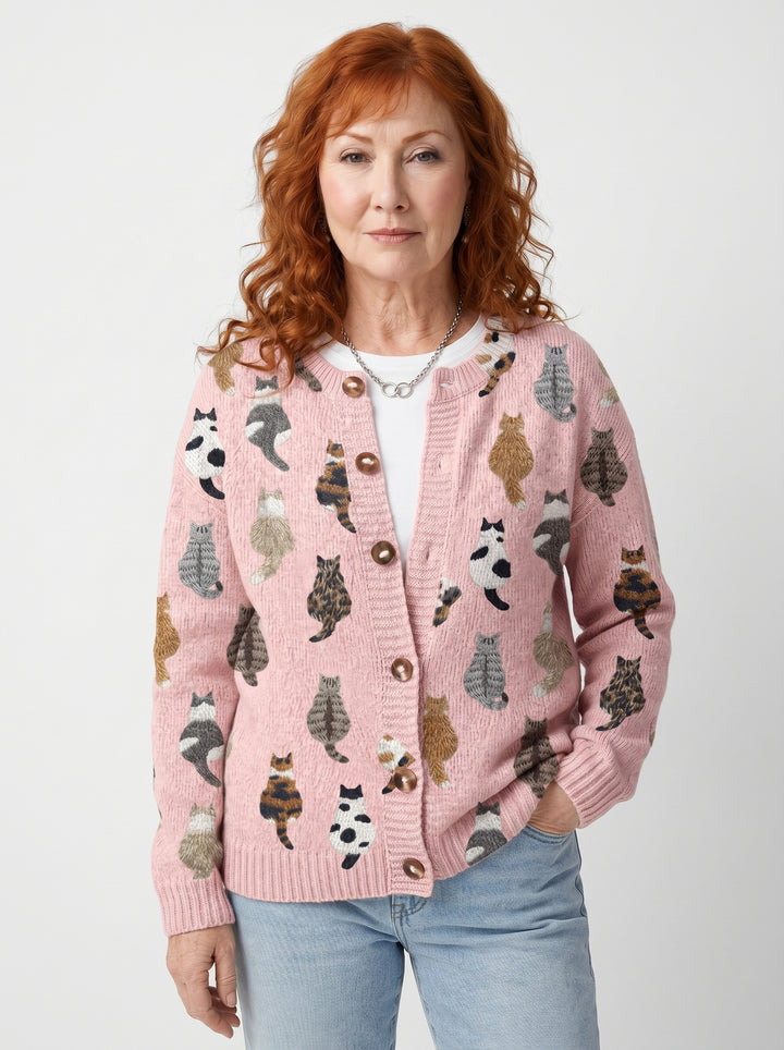 RÍONA | THE CAT PRINT CARDIGAN