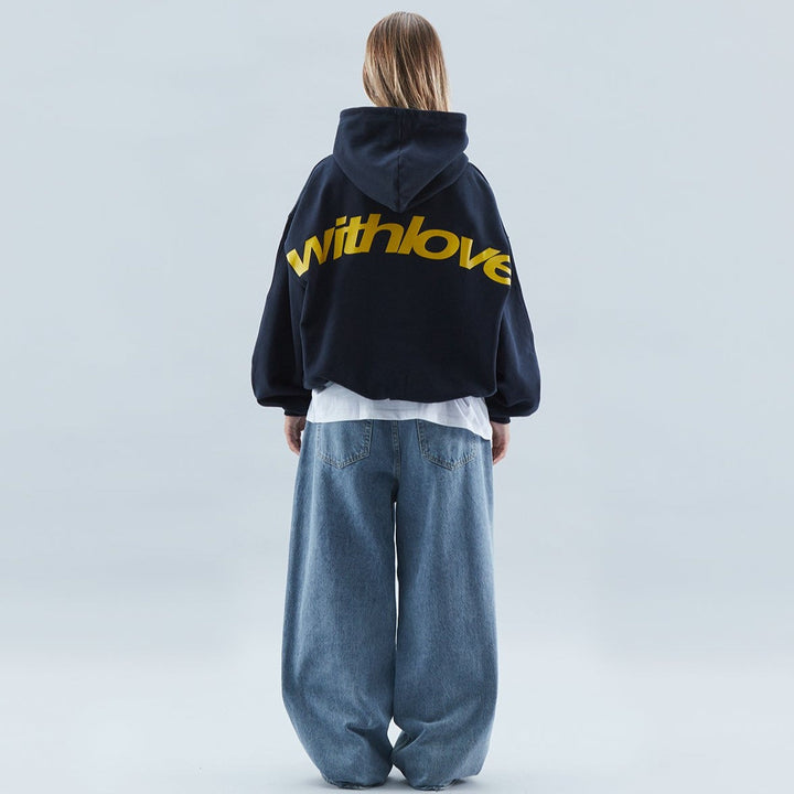 Oversize Hoodie with 'Withlove' Back Print