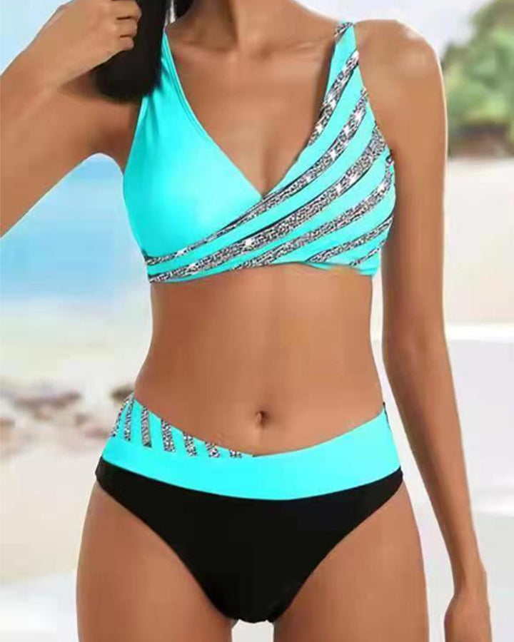 SÍOFRA | WARM-TONE PRINTED BIKINI SET