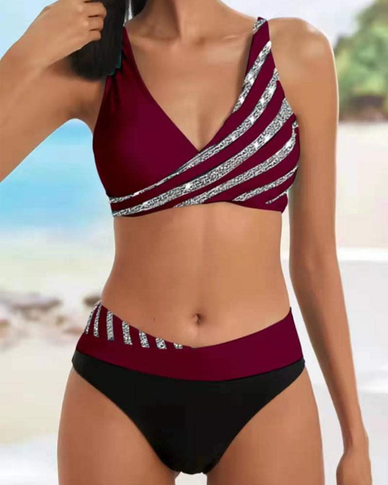 SÍOFRA | WARM-TONE PRINTED BIKINI SET