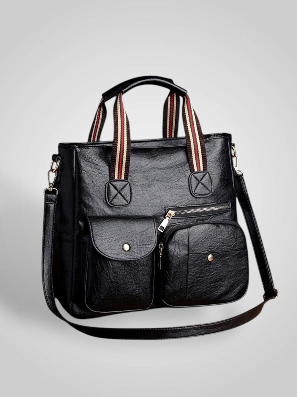 Leather Retro Bag with Removable Straps