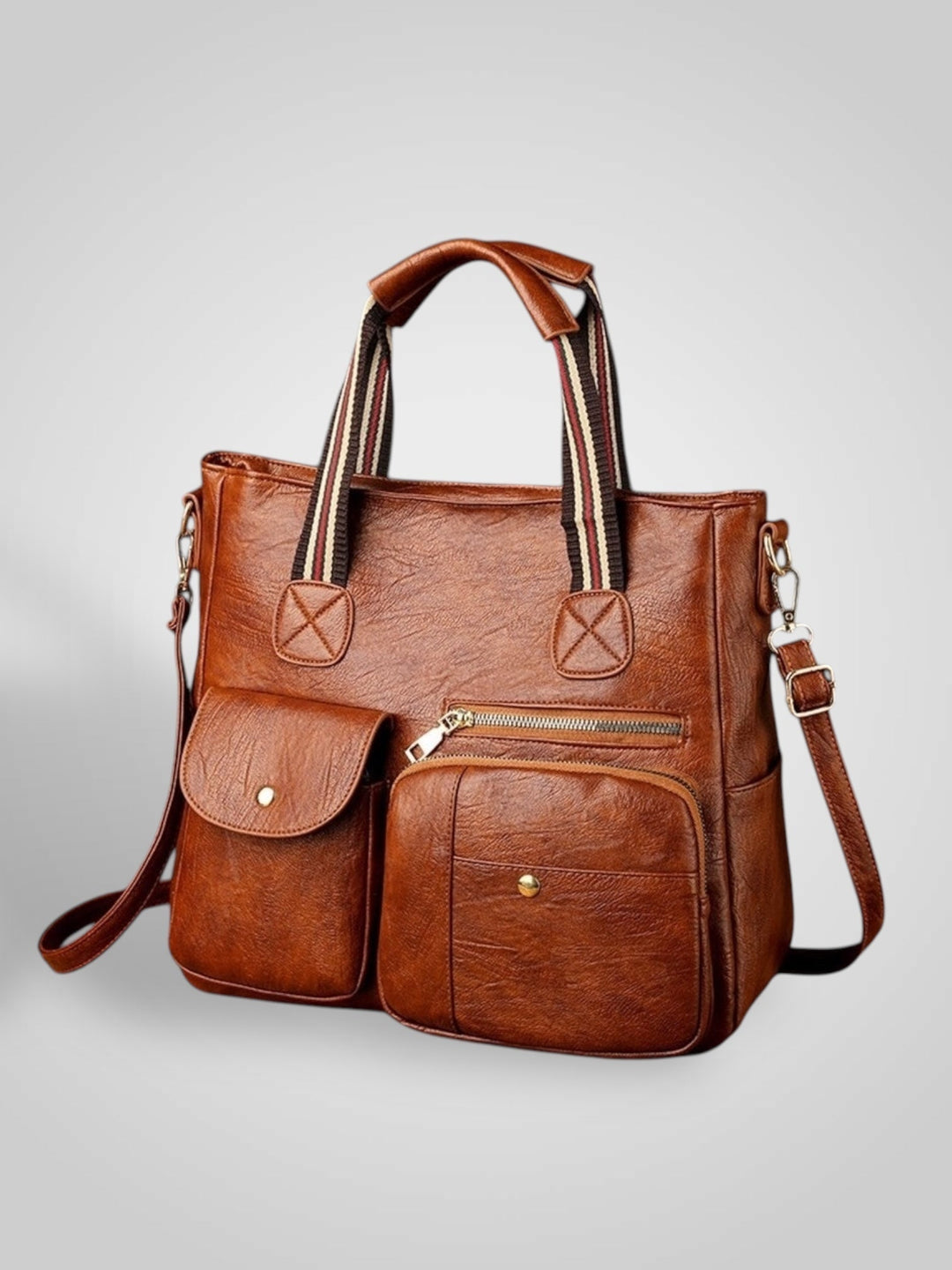 Leather Retro Bag with Removable Straps