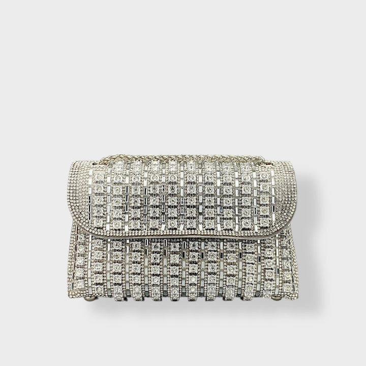 Chain-Strap Shoulder Bag with Stone Details