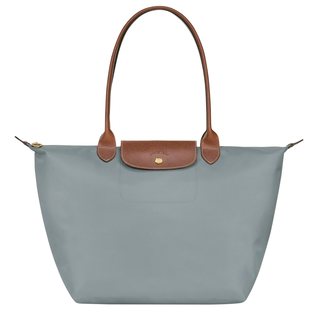 PENELOPE | STEEL FOLDABLE LEATHER-TRIMMED TOTE