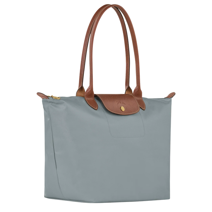 PENELOPE | STEEL FOLDABLE LEATHER-TRIMMED TOTE