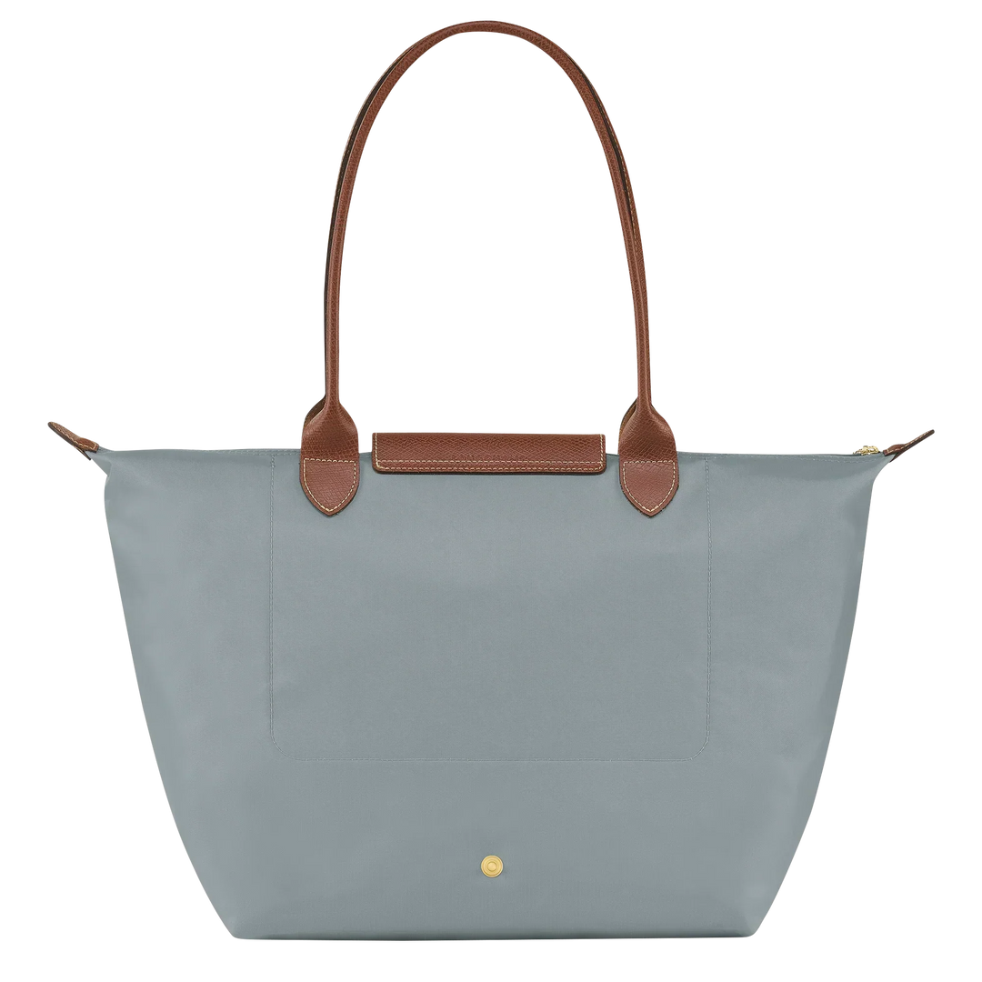 PENELOPE | STEEL FOLDABLE LEATHER-TRIMMED TOTE
