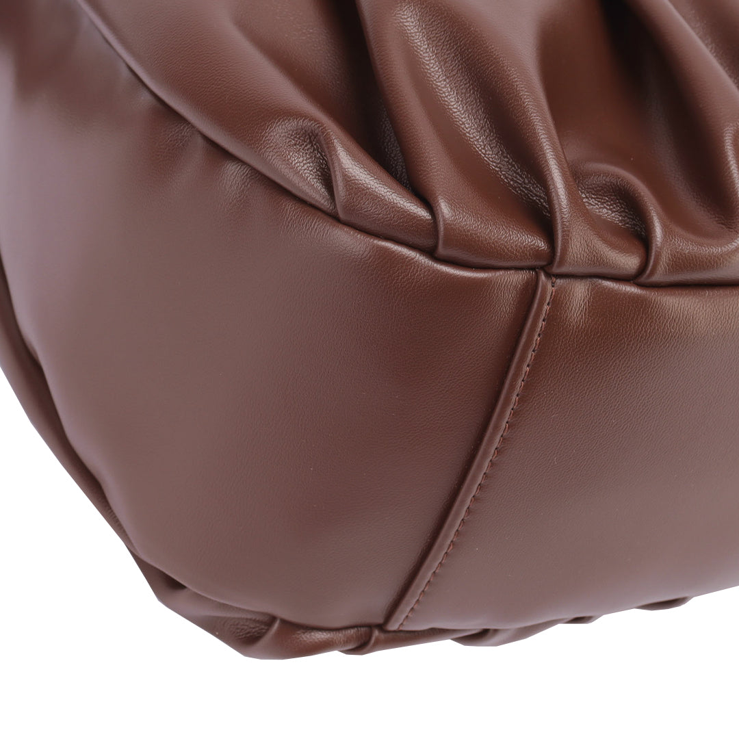 Croissant Shaped Faux Leather Sling Bag