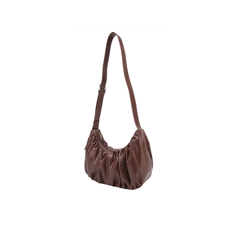 Croissant Shaped Faux Leather Sling Bag