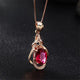 Roxana | Gold Necklace with Red Crystals
