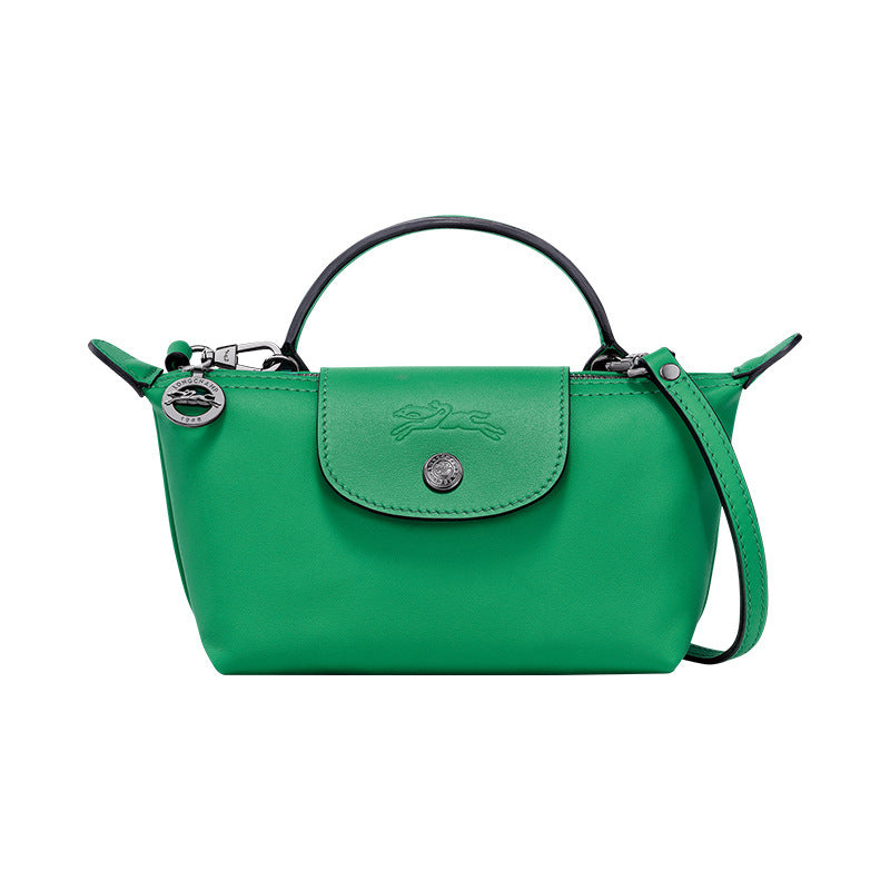 PENELOPE MINI LEATHER TOTE - EMERALD