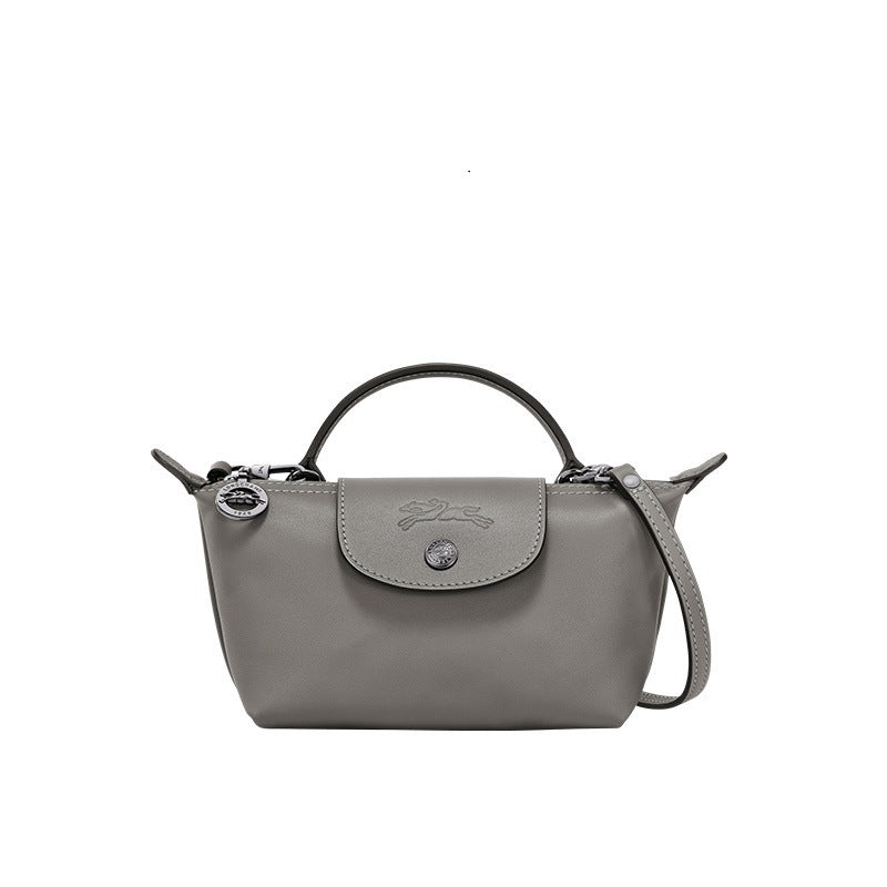PENELOPE MINI LEATHER TOTE - SMOKE