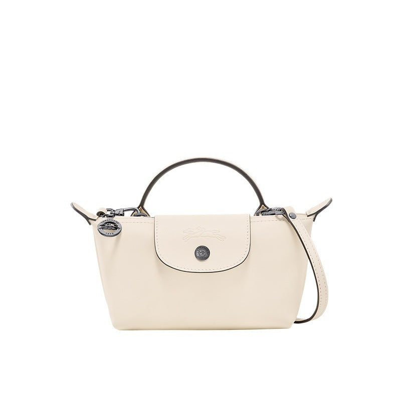 PENELOPE MINI LEATHER TOTE - CREAM