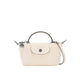 LONGCHAMP MINI LEATHER TOTE - CREAM