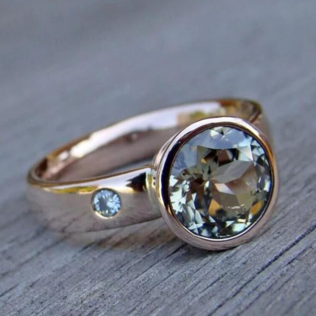 Edwina | Vintage Engraved Ring with Fine Zirconia