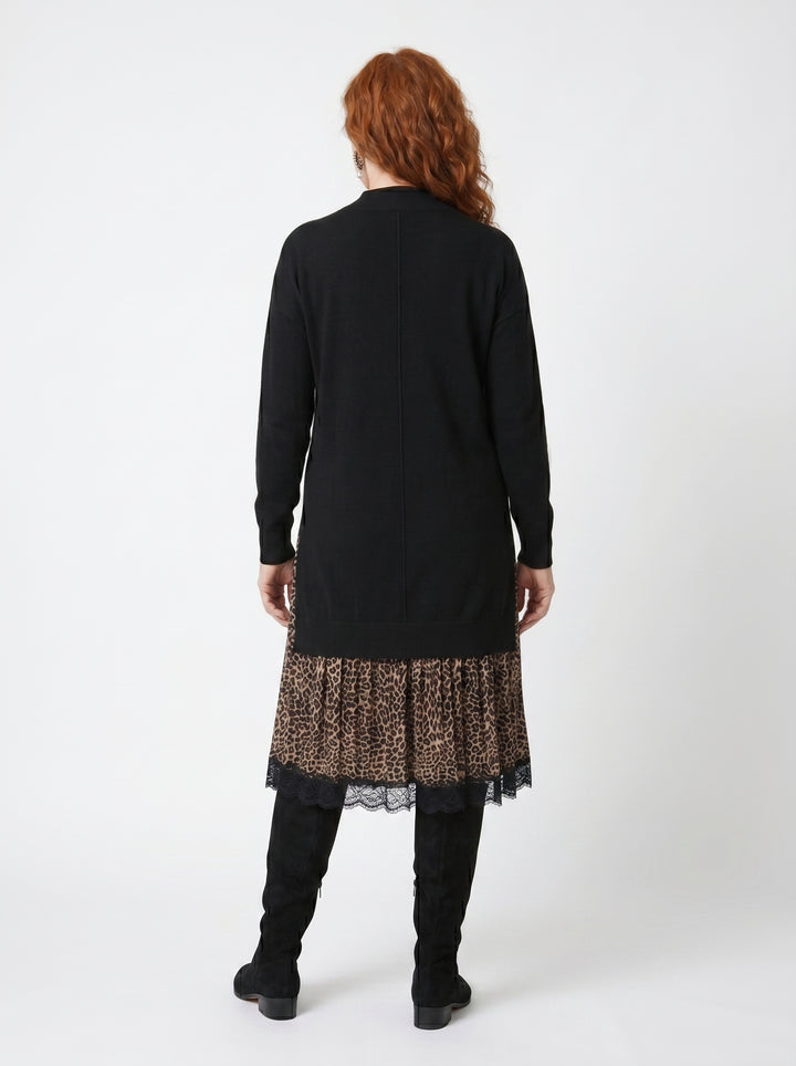 BLÁTHNAID | LEOPARD LACE HEM MIDI DRESS