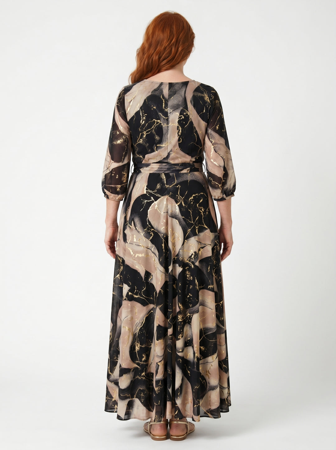ÉADAOIN | PRINTED CHIFFON MAXI DRESS