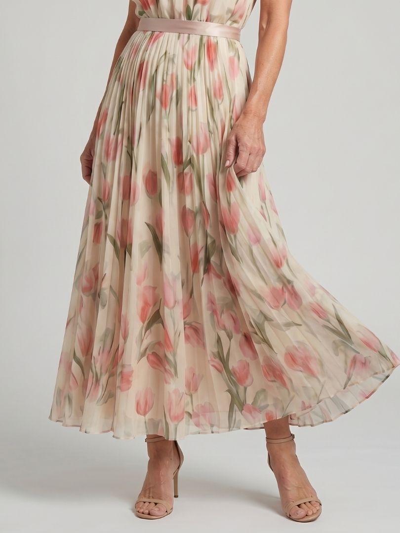 MAEVE | HALTER NECK FLORAL MIDI DRESS