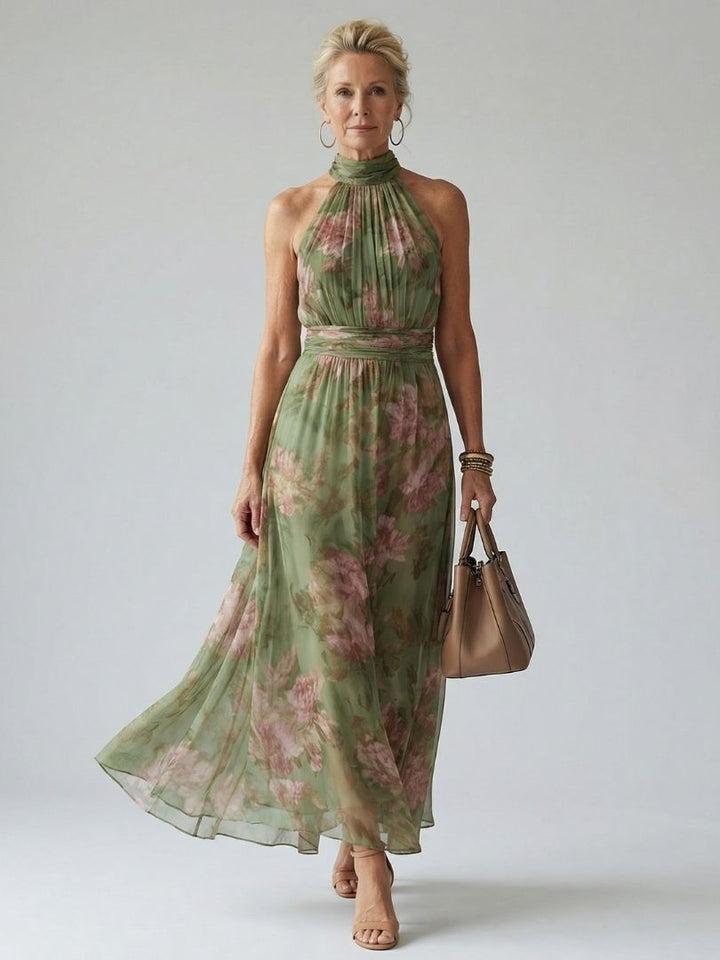 ORLA | FLORAL HALTER MAXI DRESS