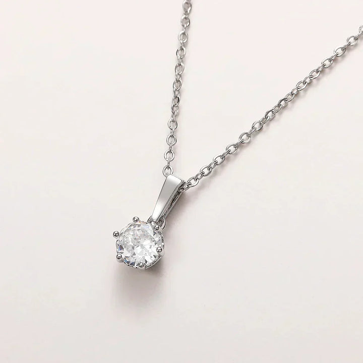 Kathleen | Classic Necklace with Zirconia Pendant