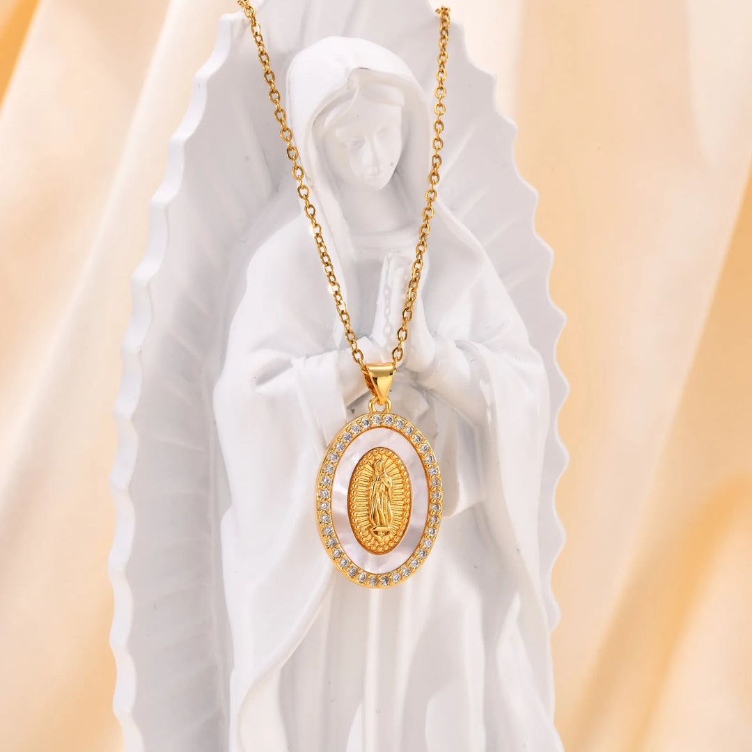 Maria | Gold Virgin Mary Medallion Necklace