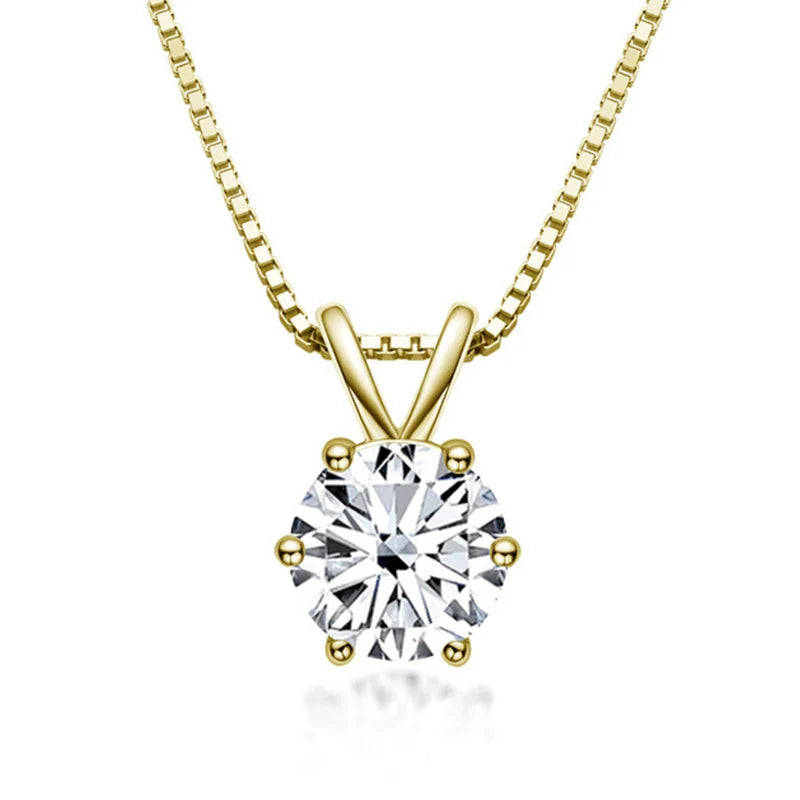 Genevieve | Moissanite Solitaire Necklace