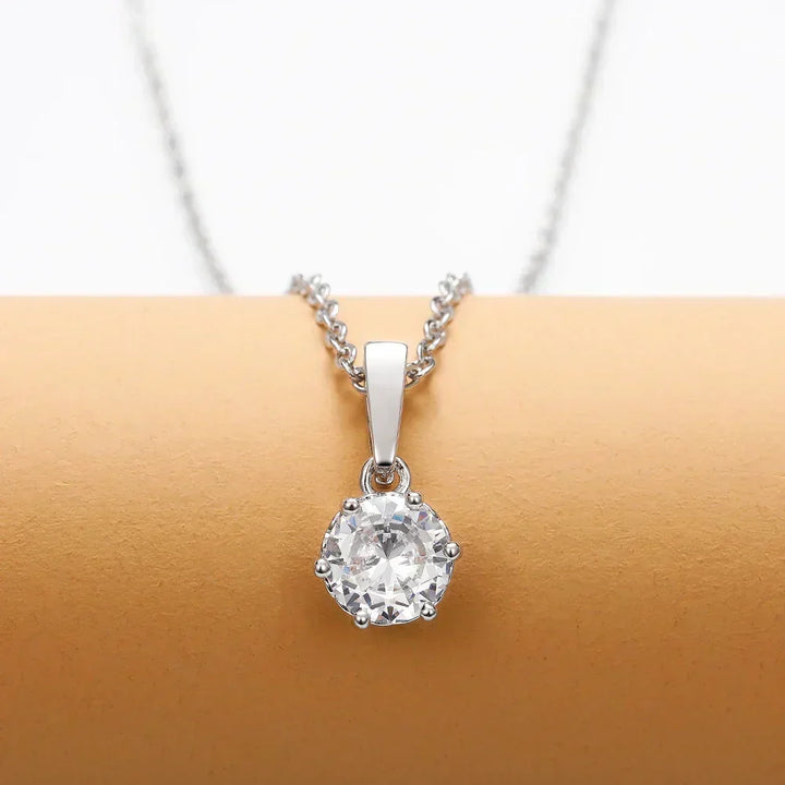 Kathleen | Classic Necklace with Zirconia Pendant