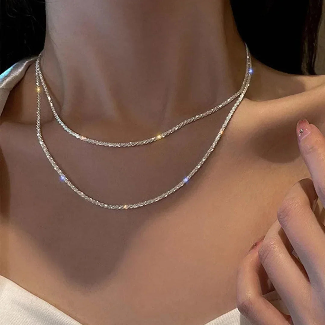 Miriam | Double-Layer Pendant with Crystals