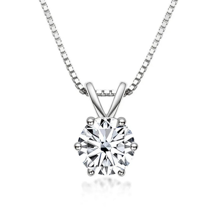 Genevieve | Moissanite Solitaire Necklace