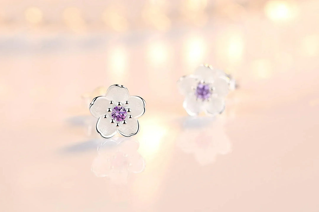 Lily | Zirconia Flower Stud Earrings