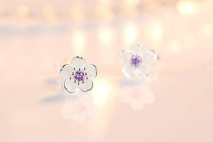 Lily | Zirconia Flower Stud Earrings