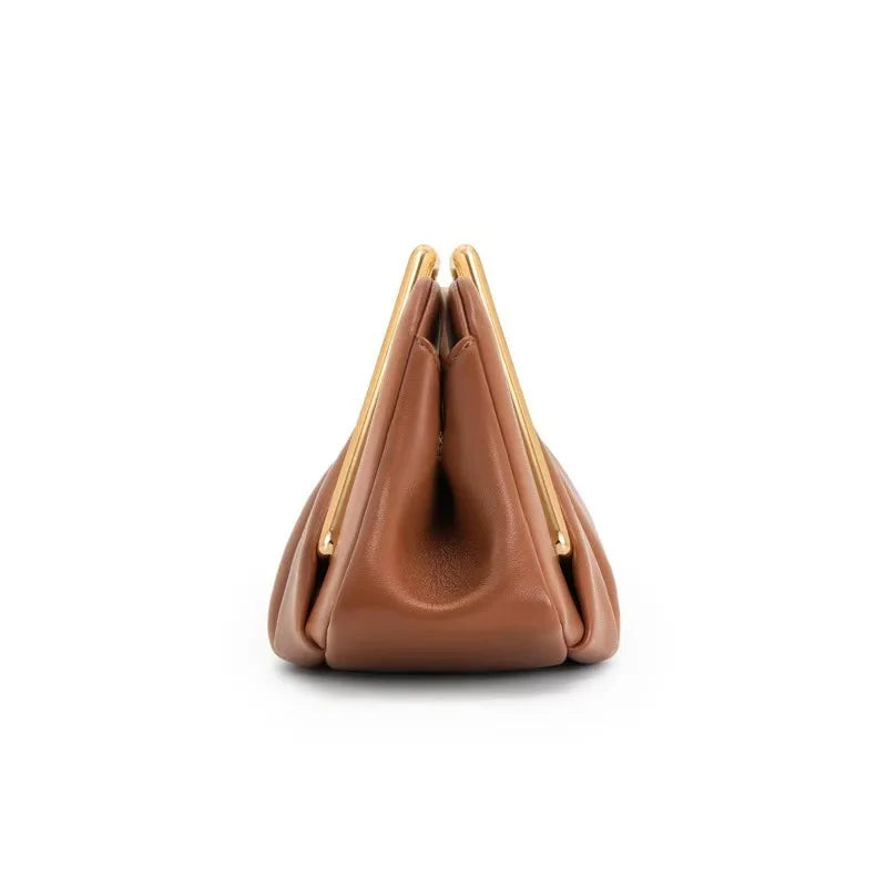 Origami-Fold Clutch with Gold Handle