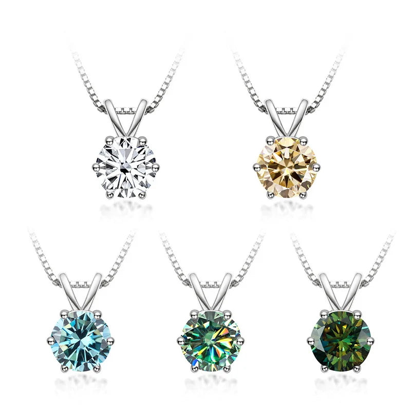 Genevieve | Moissanite Solitaire Necklace