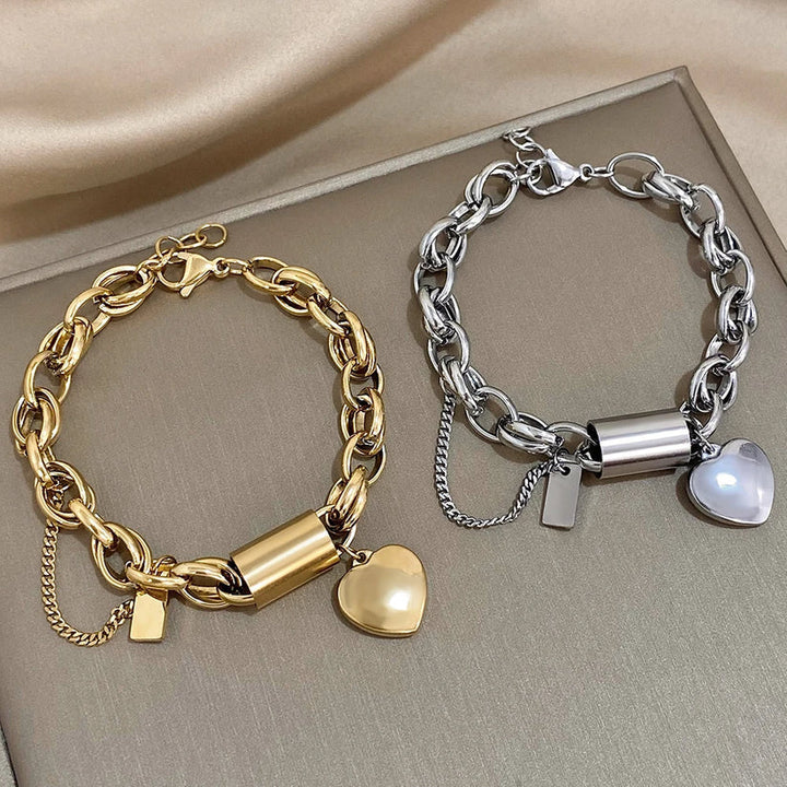 Lottie | Gold Heart Charm Bracelet