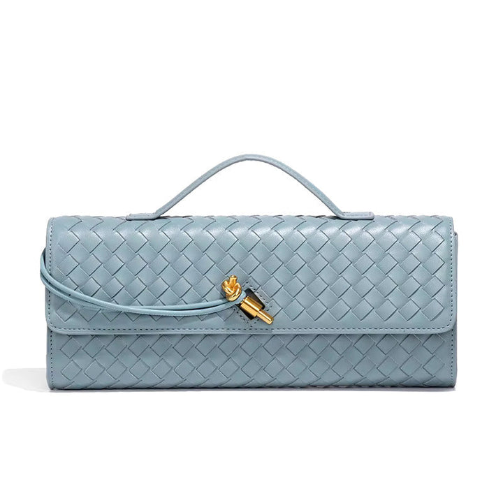 Chic Woven Vegan Leather Clutch Bag