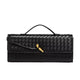 Chic Woven Vegan Leather Clutch Bag