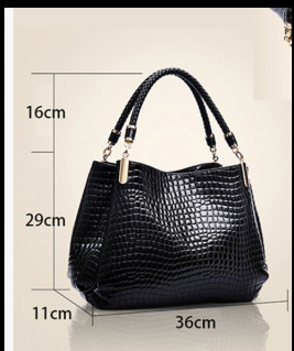BRIDIE | CROCODILE-EMBOSSED SHOULDER BAG
