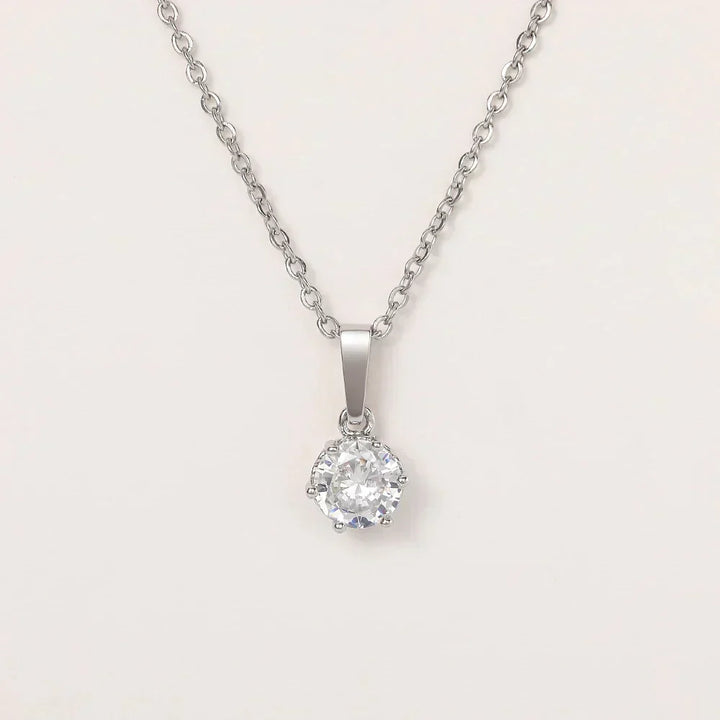Kathleen | Classic Necklace with Zirconia Pendant